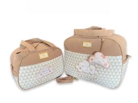 Kit Bolsas Maternidade Menina/Menino Tema Chuva de Amor - Material Impermeável e Térmico