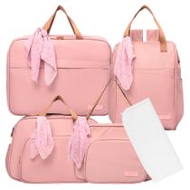 Kit Bolsas Maternidade Pirulitando Completo Encanto Rosa - Pirulitando Baby