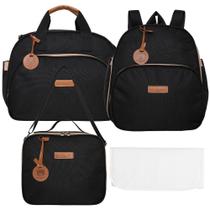 Kit Bolsas Maternidade Pirulitando Completo Essência Preta