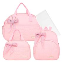 Kit Bolsas Maternidade Pirulitando Completo Glitter Rosa