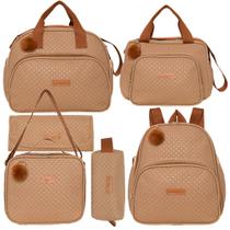Kit Bolsas Maternidade Pirulitando Completo Leveza Amêndoa