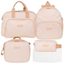 Kit Bolsas Maternidade Pirulitando Completo Pomar Bege