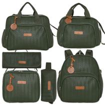 Kit Bolsas Maternidade Pirulitando Completo Refúgio Verde Kit Bolsas Maternidade Pirulitando Completo Refúgio Verde