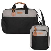 Kit Bolsas Maternidade Pirulitando G+F Abraço Preto Kit Bolsas Maternidade Pirulitando G+F Abraço Preto