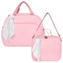 Kit Bolsas Maternidade Pirulitando G+F Bosque Rosa