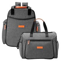 Kit Bolsas Maternidade Pirulitando G+M Aconchego Cinza Kit Bolsas Maternidade Pirulitando G+M Aconchego Cinza