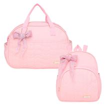 Kit Bolsas Maternidade Pirulitando G+M Glitter Rosa