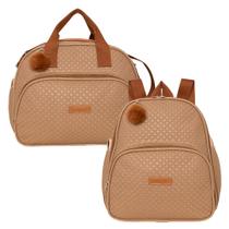 Kit Bolsas Maternidade Pirulitando G+M Leveza Amêndoa