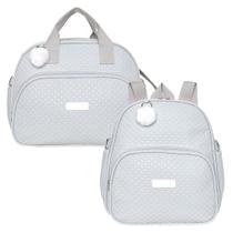 Kit Bolsas Maternidade Pirulitando G+M Leveza Cinza Kit Bolsas Maternidade Pirulitando G+M Leveza Cinza
