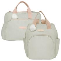 Kit Bolsas Maternidade Pirulitando G+M Nuvem de Algodão