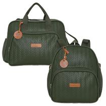 Kit Bolsas Maternidade Pirulitando G+M Refúgio Verde Kit Bolsas Maternidade Pirulitando G+M Refúgio Verde