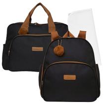 Kit Bolsas Maternidade Pirulitando G+M+T Família Preta Kit Bolsas Maternidade Pirulitando G+M+T Família Preta