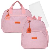 Kit Bolsas Maternidade Pirulitando G+M+T Joy Rosa