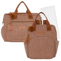 Kit Bolsas Maternidade Pirulitando G+M+T Memórias Marrom Kit Bolsas Maternidade Pirulitando G+M+T Memórias Marrom