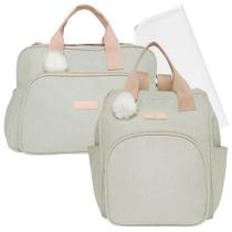 Kit Bolsas Maternidade Pirulitando G+M+T Nuvem de Algodão