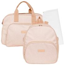 Kit Bolsas Maternidade Pirulitando G+M+T Pomar Bege
