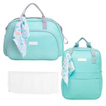 Kit Bolsas Maternidade Pirulitando G+M+T V2 Arco-Íris Verde