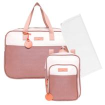 Kit Bolsas Maternidade Pirulitando G+MM+T Petit Caramelo