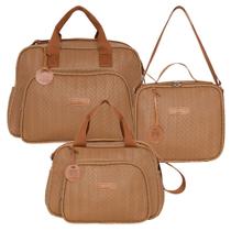 Kit Bolsas Maternidade Pirulitando G+P+F Refúgio Marrom Kit Bolsas Maternidade Pirulitando G+P+F Refúgio Marrom