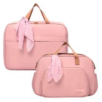 Kit Bolsas Maternidade Pirulitando GG+G Encanto Rosa