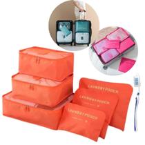 Kit Bolsas Para Viagem Organizador Premium 6 peças Portátil Kit Bolsas Para Viagem Organizador Premium 6 peças Portátil
