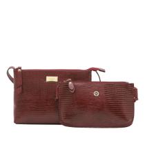 Kit Bolsas Transversais Couro Legítimo Mariart 2190 + 201L