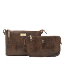 Kit Bolsas Transversais Couro Legítimo Mariart 2190 + 201L