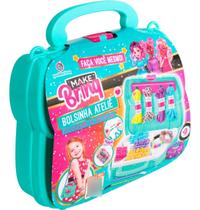 Kit Bolsinha Ateliê Infantil Make Brinq Azul - Polibrinq Kit Bolsinha Ateliê Infantil Make Brinq Azul - Polibrinq