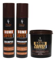 Kit Bomb Coffee Nicky Cosmeticos Suplemento Capilar + Brinde