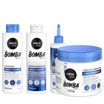 Kit Bomba 3 Itens + Tônico Crescimento 100mL Salon Line