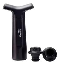 Kit bomba a vácuo preta para vinhos + 2 tampas térmicas prana lp02p