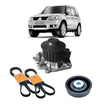 Kit Bomba D'água Pajero Tr4 2007 Correia Polia Alternador