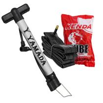 Kit Bomba de Ar Yamada 30cm Câmara de Ar Kenda Aro 26 Válvula Schrader Bike MTB Alta Resistência Kit Bomba de Ar Yamada 30cm Câmara de Ar Kenda Aro 26 Válvula Schrader Bike MTB Alta Resistência
