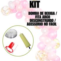 KIT Bomba de Bexiga / Fita Arco Desconstruido / Acessório Nó Fácil No Balão