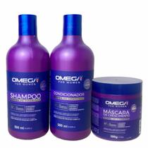 Kit Bomba De Vitamina Shampoo Condicionador Mascara 500g OmegaHair - OMEGA HAIR