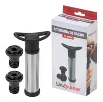 Kit Bomba Garrafa De Vinho Vinho 2 Rolhas Vácuo Fecha Vinho - Uni Home