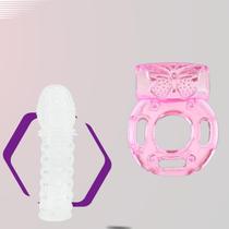 kit Bomba Peniana mais Anel Peniano com vibro Kit potencializador Masculino Egg Masturbador Capa Peniana Sexy Import