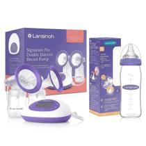Kit Bomba Tira Leite Elétrica +mamadeira De Vidro 240ml Kit Bomba Tira Leite Elétrica +mamadeira De Vidro 240ml