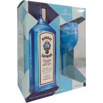 Kit Bombay Sapphire 750ml com taça (Stir Creativity) + 1 Balde de gelo personalizado Kit Bombay Sapphire 750ml com taça (Stir Creativity) + 1 Balde de gelo personalizado