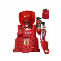 Kit Bombeiro Brinquedo com Colete e Acessórios Kit Bombeiro Brinquedo com Colete e Acessórios