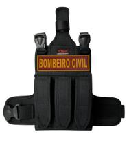 Kit Bombeiro Civil Bornal Com (Bainha) Porta Faca fn + Patch Emborrachado - Desert Coldres
