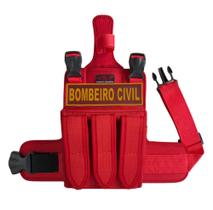 Kit Bombeiro Civil Bornal Com (Bainha) Porta Faca + Patch Emborrachado - Desert Coldres