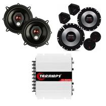 Kit Bomber 2 Duas Vias 6 Pol 5 Pol Bbr 100w rms E Taramps Ts400x4 4 canais