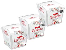 Kit Bombom Confetteria Wafer Raffaello Amêndoa - Coco Cremoso 150g 3 Pacotes com 15 Unidades Cada