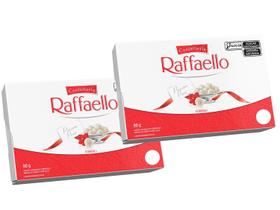 Kit Bombom Confetteria Wafer Raffaello Amêndoa - Coco Cremoso 90g 2 Pacotes com 9 Unidades Cada