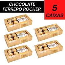 Kit Bombom Ferrero Rocher Chocolate - 5 Caixas