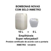 Kit Bombona Galão 10 Litros E 5 Litros Inmetro Para Gasolina Água