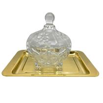 Kit Bomboniere e Bandeja Dourada Fineza Kit Bomboniere e Bandeja Dourada Fineza