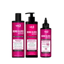 Kit Bond Gloss Repair - Shampoo + Leave-in 300ml + Máscara Líquida 200ml - Widi Care Kit Bond Gloss Repair - Shampoo + Leave-in 300ml + Máscara Líquida 200ml - Widi Care