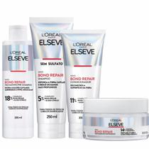 Kit Bond Repair Elseve Pré-Shampoo + Shampoo + Condicionador + Creme de Tratamento